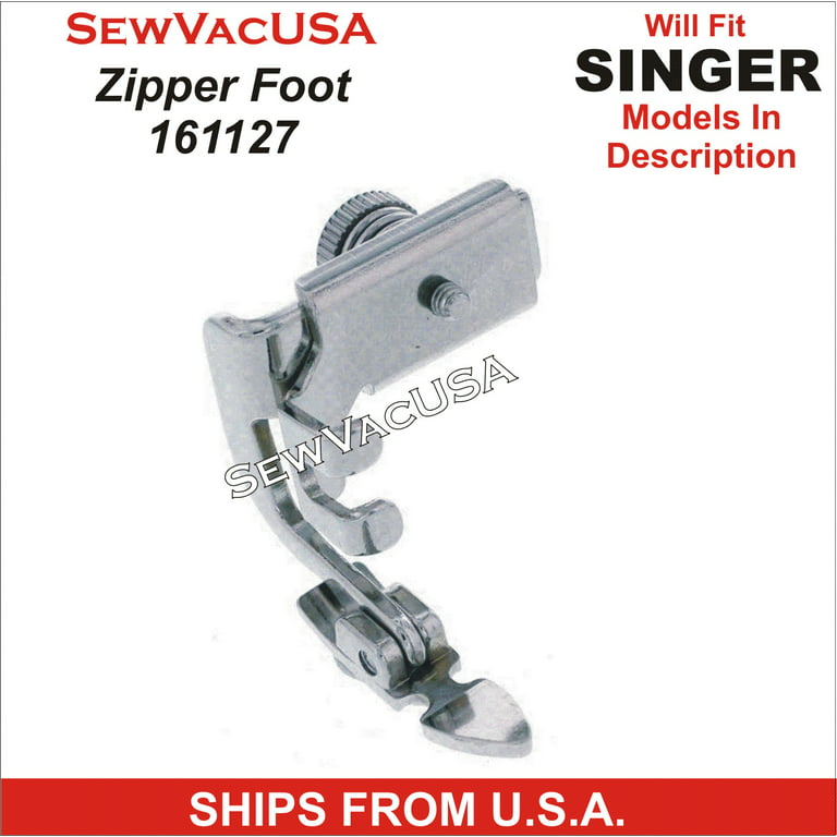 Metal Adjustable Zipper Foot 161127 Fits All Low Shank Machines Singer,  Brother, Janome, New Home & More