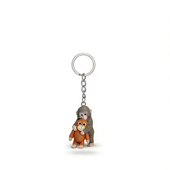 Punch The Monkey Plush Keychain,Punch The Monkey 3 Dimensional Monkey Keychain,Team Punch Monkey Keychain For Women Teens & Animal Lovers,For Handbags Purses Backpacks & Car Keys,Birthday Gift