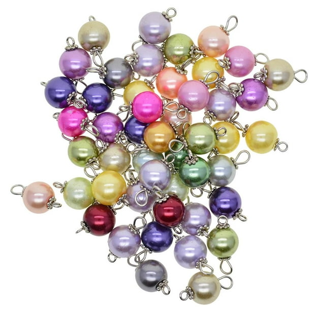 50 Pieces Wholesale Handmade Colorful Glass Pearl Alloy Daisy Charms  Pendant Loose Beads DIY Necklace Bracelet Beads Jewelry Finding - , 19x10mm  - Walmart.com
