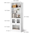 thumbnail image 6 of Kitchen Pantry Cabinet,70'' Bookshef and Bookcases Floor Standing,Modern Storage Cabinet with Door,Tall Cabinet for Kitchen,Dining Room,Office Study Room,White, 6 of 10