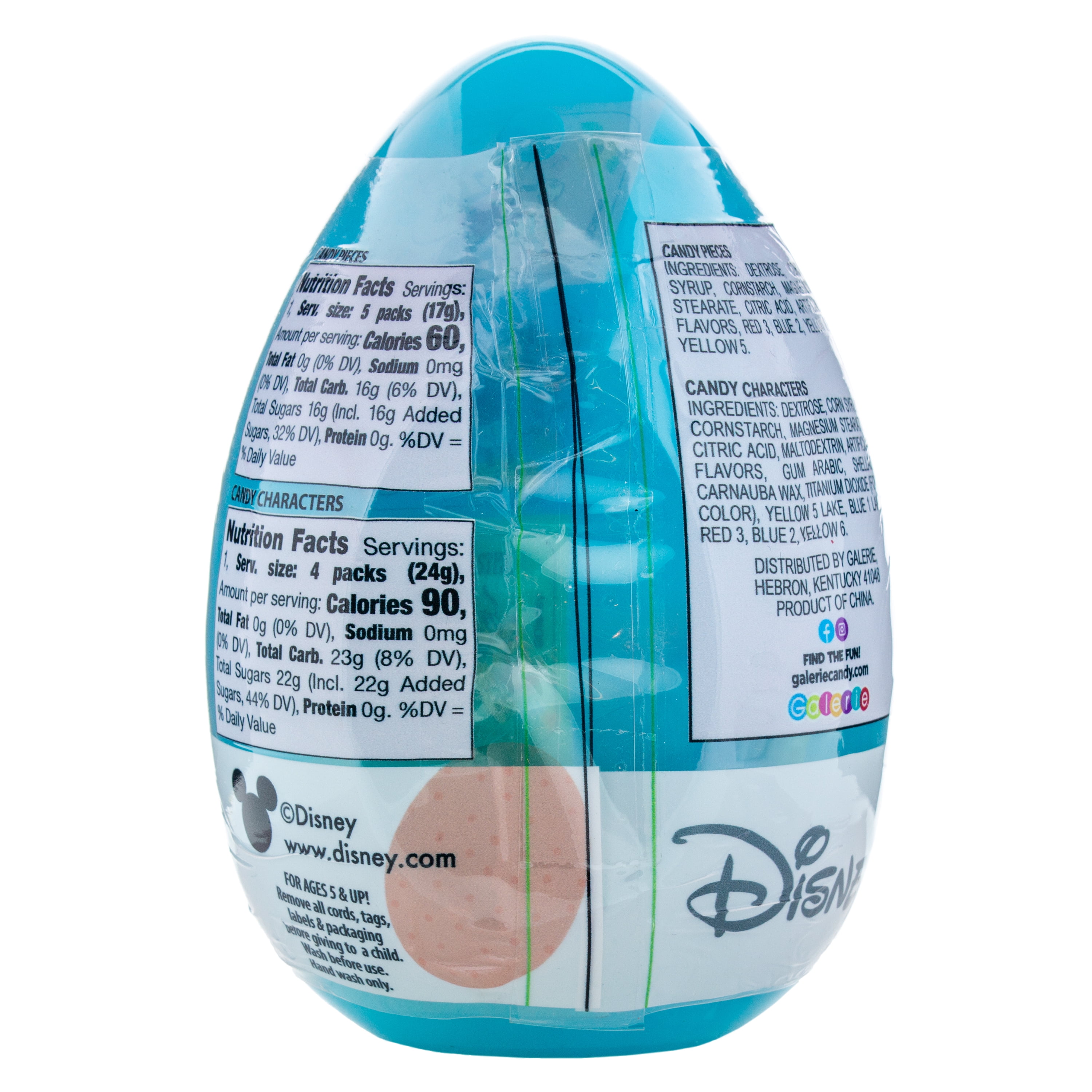 Galerie Mickey Mouse Molded Jumbo Egg with Candy, 1.45 oz