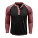 thumbnail image 4 of pstuiky camisa de manga larga para hombre, Camisa informal de manga larga raglán con botones y parches lisos para hombre Tops casuales para hombres xxl, 4 of 6