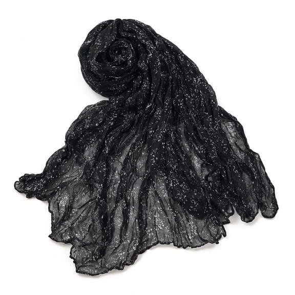 Womens Scarfs BWASD Long Beach Shawl Floral Printing Retro Neckerchief Casual Lightweight Soft Summer Sunscreen Scarf for Spring Summer Outdoor Black