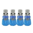 thumbnail image 2 of 4Pcs Breathable Dog Boots Puppy Paw Protector with Bear Pattern Dog Shoes for Winter Snowy Days Teddy Pomeranian Bichon Middle and Small Dogs Adjustable Sole Dog Booties (Blue,L), 2 of 4