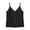 Black#womens office chiffon tank tops, variant on Summer Tank Tops for Women Spaghetti Strap V Neck Camisole Button Down Sleeveless Shirts Cotton Beach Vacation Cami Top Navy,S