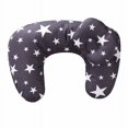 thumbnail image 1 of Almohada de lactancia para lactancia - Almohadas de lactancia multifuncionales para mamá, almohadas de lactancia, funda extraíble, estrella blanca gris, 1 of 5