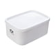 thumbnail image 1 of Caja de conservación de frutas en nevera - Contenedor de plástico apilable apta para microondas con tapa, sin BPA, fiambrera transparente hermética y hermética, 1 of 2