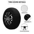 thumbnail image 2 of Fotbe Ink Style Wave Dragon Funda de Llanta de Repuesto con Estampado, Engrosada, Ajuste Universal para Jeep, Remolque, RV, SUV, Camión-17 inch, 2 of 6