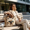 thumbnail image 5 of Hometravel Quilted Tote Bag for Women Cat Pattern Print, Large Capacity Multi-Purpose Laptop Bag, Crossbody Shoulder Tote for Work, Beach, Gym, Overnight, 5 of 6