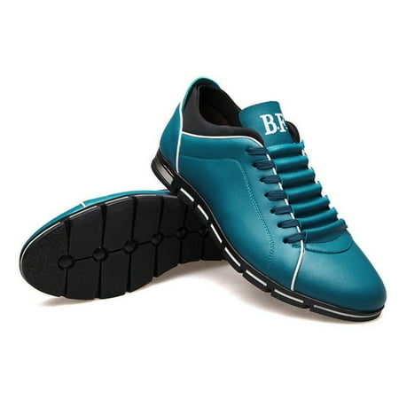 XDDST Men s Dress Shoes Men Fashion Solid Leather Business Sport Flat Round Toe Casual Shoes
