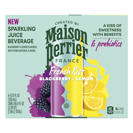 Maison Perrier French Kiss Flavored Water Blackberry Lemon 11.15 oz 2 cans