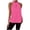 Pink, variant on BangWanChi Womens Tank Tops with Built in Bra Ladies' Summer Casual Solid Color Popular Hanging Neck Sleeveless