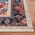 thumbnail image 5 of SAFAVIEH Riviera Ellie Medallion Polyester Machine Washable Area Rug, Ivory/Blue, 6'7" x 6'7" Square, 5 of 13