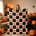 thumbnail image 4 of Nkmbld Halloween Flannel Throw Blanket, Cozy Microfiber Holiday Blanket for Chair Sofa Bed Camping, Fuzzy Fluffy Soft Nap Blanket for Women, 4 of 8