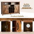 thumbnail image 4 of Giantex Buffet Cabinet w/Storage, Kitchen Sideboard w/Removable Wine Rack & Adjustable Shelves for Home or Office, 4 of 6
