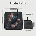 thumbnail image 3 of Crow Flowers Raven Gothic Foldable Seat Cushion for Bleachers, Stadium Seats, Camping & Outdoor Events, Portable Lightweight Pad with Carabiner, 3 of 6