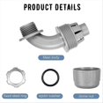 thumbnail image 3 of Liquid Tight Connector 1/2 Inch Flexible Electrical Conduit Connector, 3 of 5