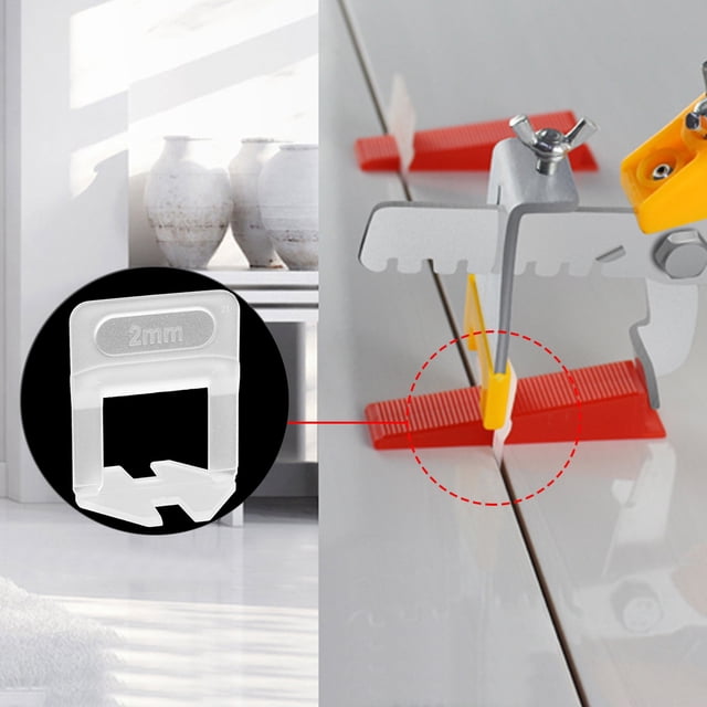 Nivelador de azulejos Jadeshay 20 piezas 2 mm Transparente