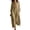 Khaki Dress, variant on Miluxas Women's Loose Fit Shirt Maxi Dress 3/4 Sleeve Collared V Neck Business Casual Shift Dress Lightweight Textured Hem Slit Flowy Long Dress White