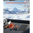 thumbnail image 6 of KFFKFF 3-in-1 Car Snow Brush with Ice Scraper, Squeegee, and Adjustable 180° Brush Head, Extendable Aluminum Handle (34.3"-42.1") with Foam Grip for Windshield, Windows, RVs, Trucks, and SUVs, 6 of 9