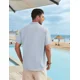 thumbnail image 4 of Camisa De Lino Hombre Caballero Moda Casual Italia, 4 of 8