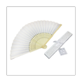 thumbnail image 1 of 20Pcs Carving White Folding Elegant Silk Hand Fans Wedding 6 Inches Cloth Small Fans Multicolor Box Pack, 1 of 6