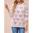thumbnail image 6 of Women Long Sleeve Sweater Autumn Crew Neck Dressy Casual Soft Knit Pullover Tops Trendy  L, 6 of 8