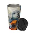 thumbnail image 2 of Logiee Dog Guitar Starry Night Print Stainless Steel Coffee Tumbler, Travel Coffee Mug, Insulated Coffee Mug with Lid, Spill Proof Coffee Cup, Portable Thermal Mug, 2 of 8