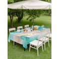 thumbnail image 4 of Outdoor Tablecloth with Umbrella Hole for Patio/Picnic/Party/Camping, Teal Coastal Waterproof Table Cloth Rectangle Table Cover Washable, Sea Turtle Beach Nautical Seaside Ocean (60"x 120"), 4 of 9