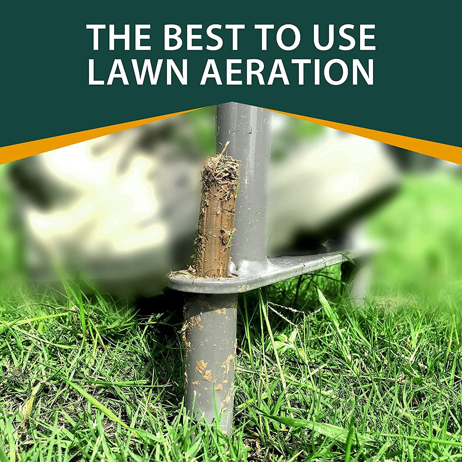 Walensee Lawn Coring Aerator for Compacted Soils, Steel Core Aerating Tool for Lawn