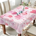 thumbnail image 4 of Ryvnso Pink Loving Heart Rectangle Table Cloth Tablecover Dinning Tablecloth 54"x54", 4 of 8