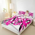thumbnail image 4 of Erosebridal Geometry Lines Twin Sheet Sets,Modern Abstract Art Bedding Twin Size,Gradient Black Pink Bed Sheets Set Twin Size,Lightweight Bedroom Decorative,3-Piece, 4 of 7