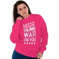 thumbnail image 3 of Declare Thumb On You Geek Nerd Unisex Plus Fleece Graphic Sweatshirt Brisco Brands 2X, 3 of 5