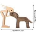 thumbnail image 5 of Adorno de talla de madera para cachorro familiar, perro mascota de madera maciza Natural Fa Rojo Verde, 5 of 5