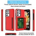 thumbnail image 6 of Galaxy S21 Plus Wallet Phone Case, Takfox Galaxy S21+ Case Shockproof Hybrid Hard PC & TPU Armor Ultra Protective Case with 3 Cards ID Holder Slots Storage Cover for Samsung Galaxy S21 Plus, Red, 6 of 7