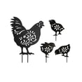 thumbnail image 2 of 4 Pieces Chicken Sculpture Lifelike Figurines for Pathway Courtyard Backyard, 2 of 10