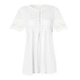 thumbnail image 4 of Camisetas con estampado floral con cuello en V para mujer Blusas femeninas cómodas de encaje con estilo Tops OAVQHLG3B Store lin121212, 4 of 5