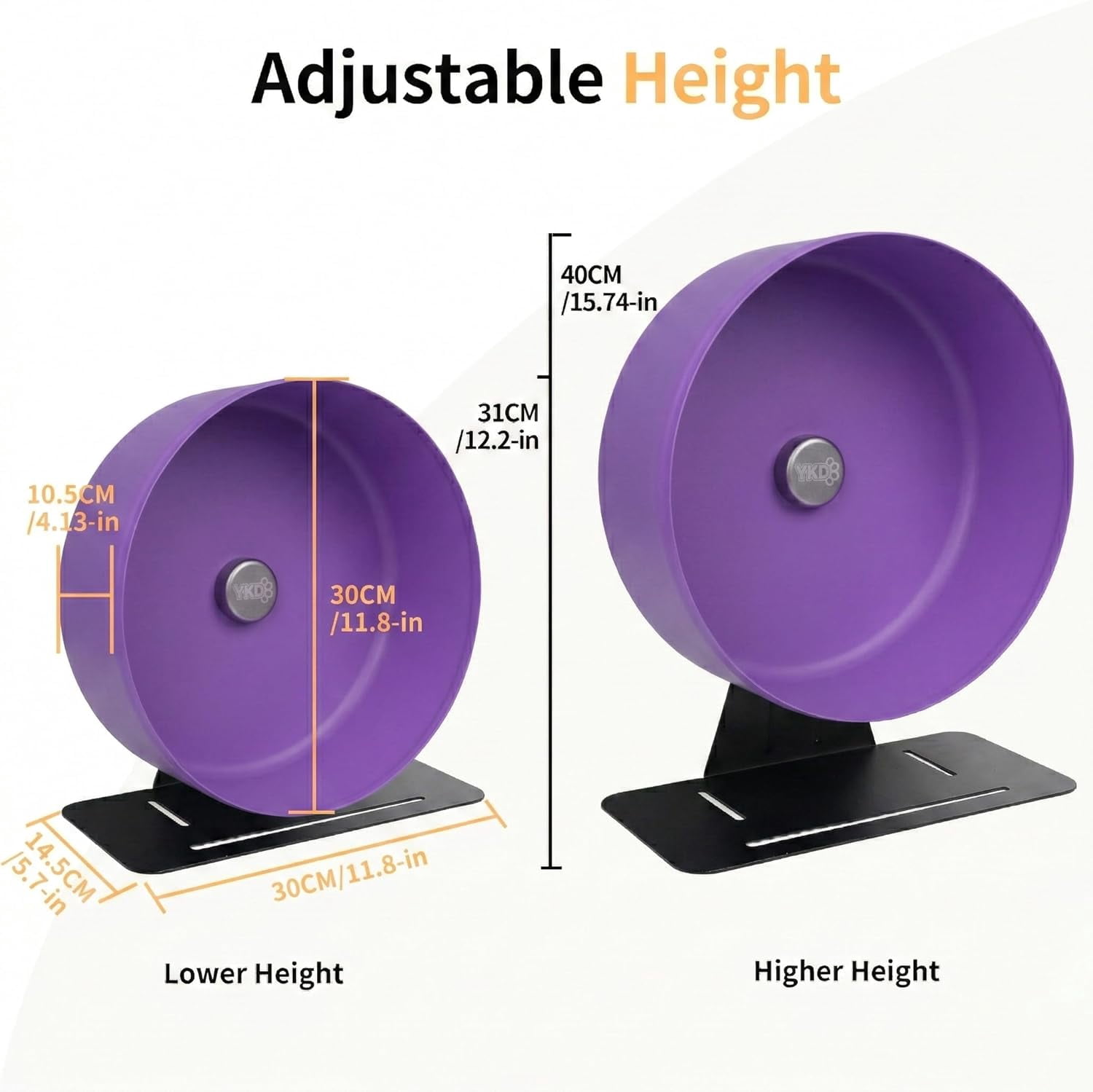 11.8" Silent Hamster Exercise Wheel, Aluminum Alloy Noiseless Running Wheel for Syrian Hamsters, Fancy Rat, Hedgehogs and Small Pets