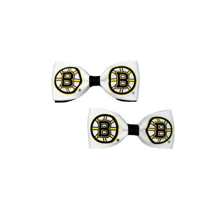 Boston Bruins Hair Bow Pair