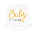 thumbnail image 5 of 3drose, Baby Shower with Yellow Font, 12 Greeting Cards with Envelopes, 5 of 7