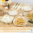 thumbnail image 4 of Waipfaru 200 PCS Christmas Party Supplies Disposable Plates Napkins Set,Gold Christmas Tableware Set Dinner Lunch Dessert Appetizer Decoration Xmas Party, Serve 50, 4 of 8