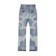 thumbnail image 2 of Pantalones vaqueros con bordados de retazos de estilo callejero de moda Harajuku para hombres y mujeres, pantalones anchos góticos estilo Y2K Punk Rock Hip Hop, 2 of 5