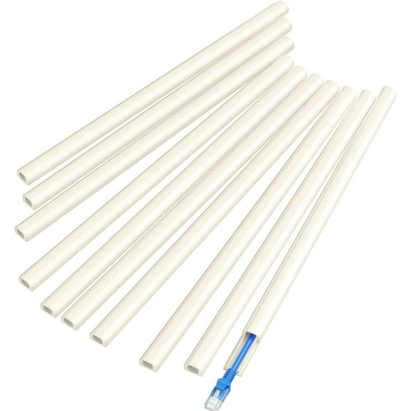 LazySpin Cord Cover, 142in One-Cord Channel Cord Hider for Wall, CC05 Beige