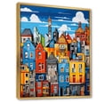 thumbnail image 2 of Designart "Pop Art Copenhagen II" Cityscapes Floater Framed Wall Art Print, 2 of 7