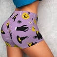 thumbnail image 4 of Uemuo Cute Halloween Pattern Women Workout Impact Shorts Scrunch Butt Lifting Gym Shorts Seamless Booty Biker Shorts-XX-Large, 4 of 8