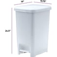 thumbnail image 4 of Superio Slim Step On Pedal Plastic Trash Can, Waste Bin - 64 Qt, Onyx Grey, 4 of 5