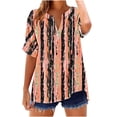 thumbnail image 2 of Jjayotai Womens Summer Tops, Casual Short Sleeve V Neck Shirts, Business Dressy Work Blouses, Henley Shirts for Women, Graphic Tshirts for Women Multicolor^1 M, 2 of 5