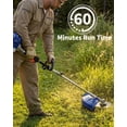 thumbnail image 4 of Weed Wacker – 52cc Gas 3-in-1 Tool Set – String Trimmer, Brush Cutter & Lawn Edger – Heavy Duty, 17" Cut – 2-Cycle, Anti-Vibration Handle & Shoulder Strap –  Blue, 52cc, 4 of 7