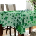 thumbnail image 3 of Coolnut St Patrick's Day Clover Tablecloth, Waterproof Washable Polyester Square Table Cover, Durable Tablecloth for Kitchen Dining Table Party Decor, 60"X 60", 3 of 7