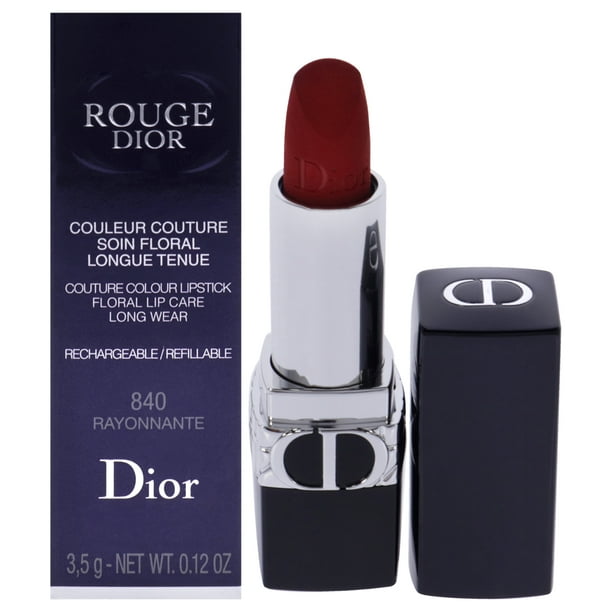 Lápiz labial Rouge Dior Velvet - 840 Rayonnante de Christian Dior para mujer - Lápiz labial de 0.12 oz